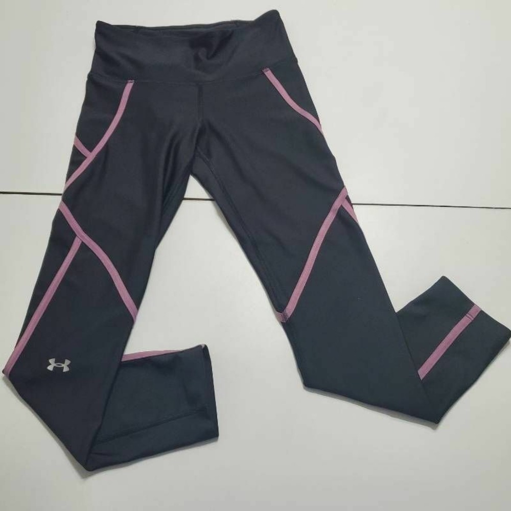 Under Armour HeatGear Compression Tight Black Pink Womens Small
